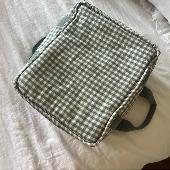 Zara Blue Checkered Storage Basket/diaper caddy - Picture 3 of 4